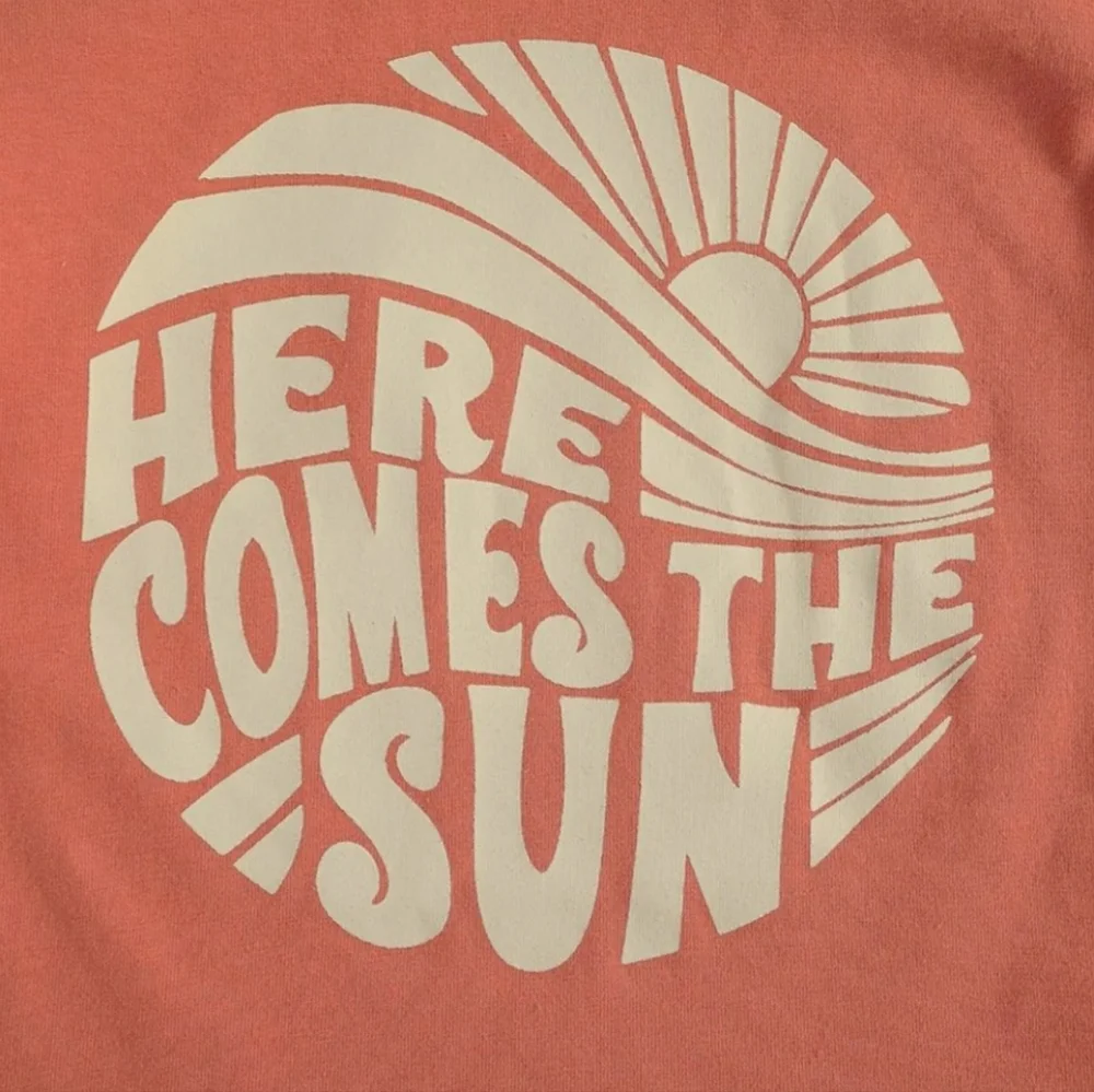 Retro Here Comes The Sun Short Set Sz 2T Peach Beige Muslin Gauze Neutral 2Pc